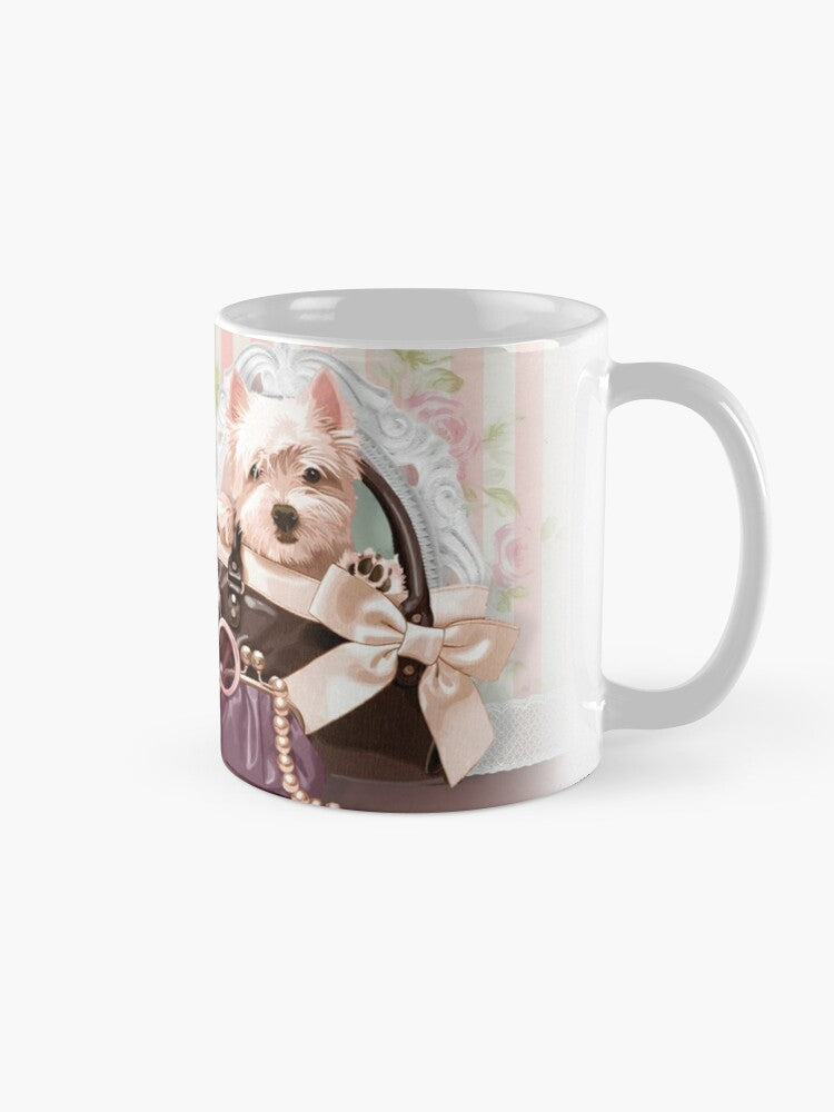 Mug for my sister (with a dog in a frame and handbag)