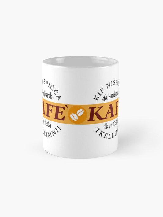 Funny Mug with text (Kif nispicca dal-imbierek kafe)