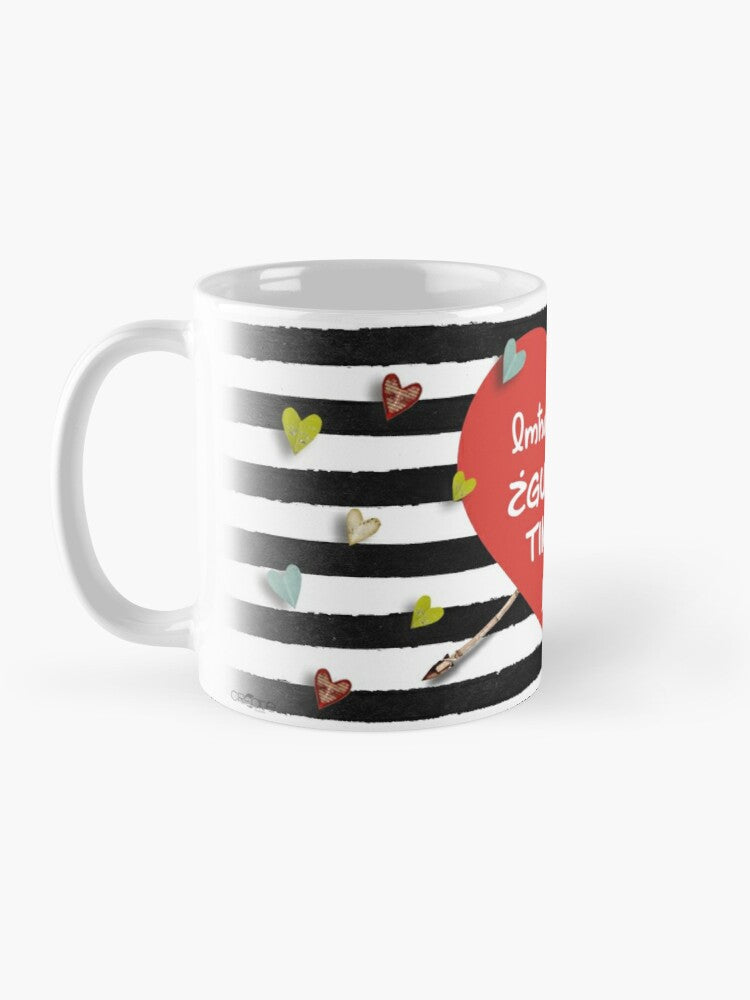 Mug għall-maħbubin bil-qalb u rigi suwed