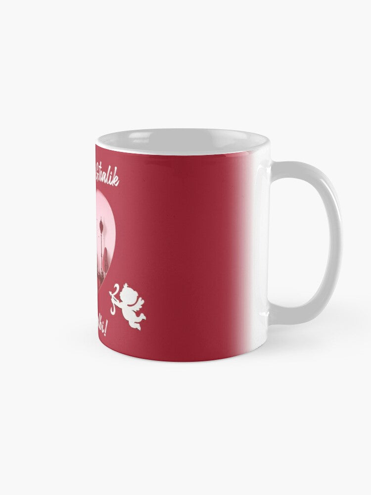 Mug for loved ones (inside heart on red background)