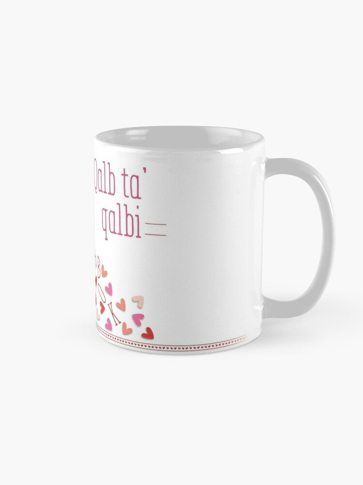 Mug for loved ones (with a glass bottle and hearts)