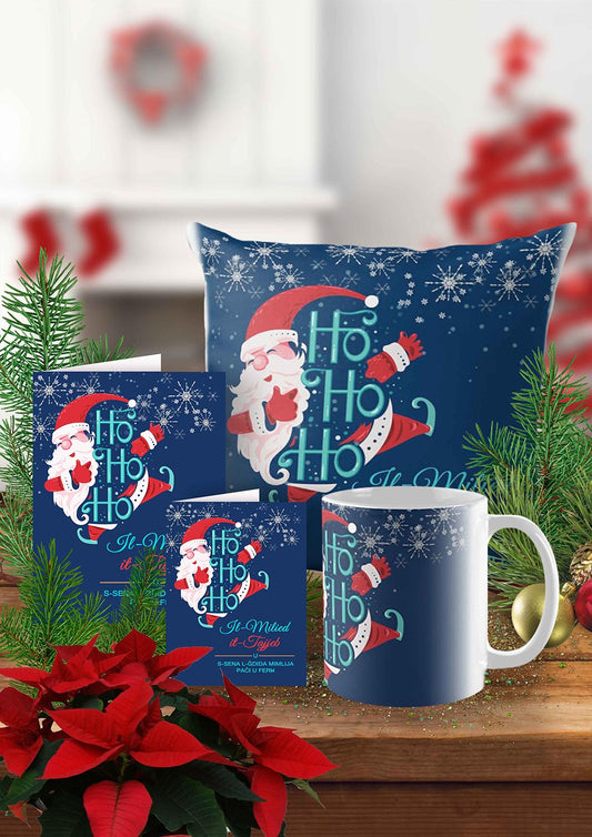 Complete set for Christmas with Santa Claus (small cushion)