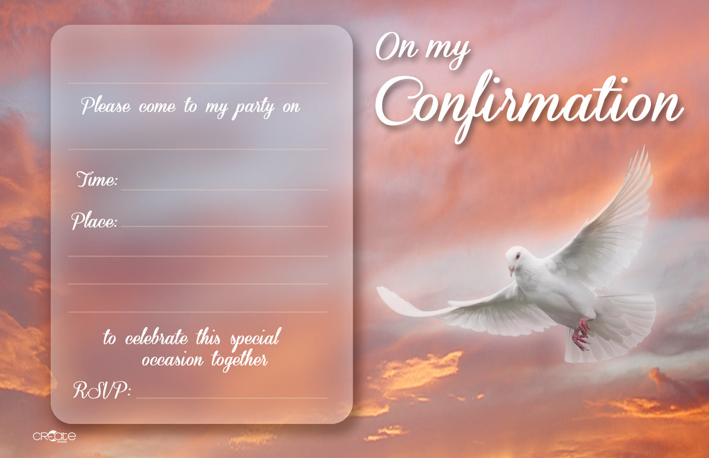 Holy Confirmation Invites Design 14 (Open)