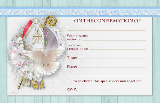 Holy Confirmation Invites Design 16 (Open)