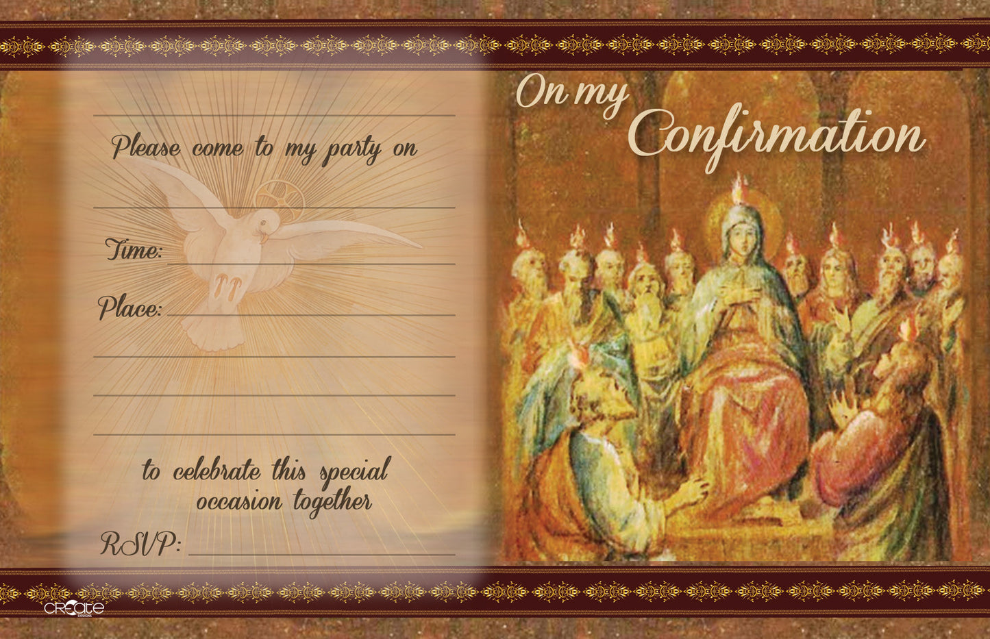 Holy Confirmation Invites Design 1 (Open)