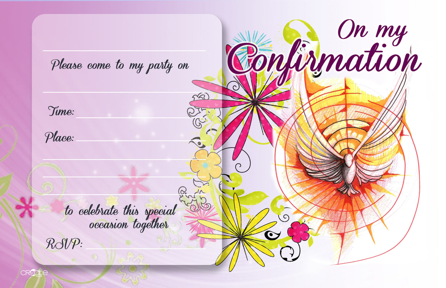 Holy Confirmation Invites Design 4 (Open)