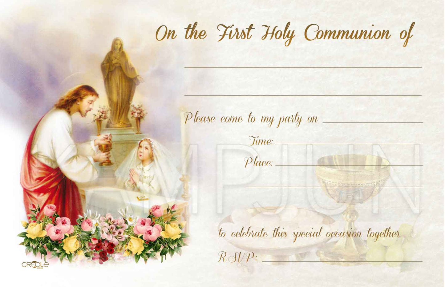 Holy Communion Invites Design 6