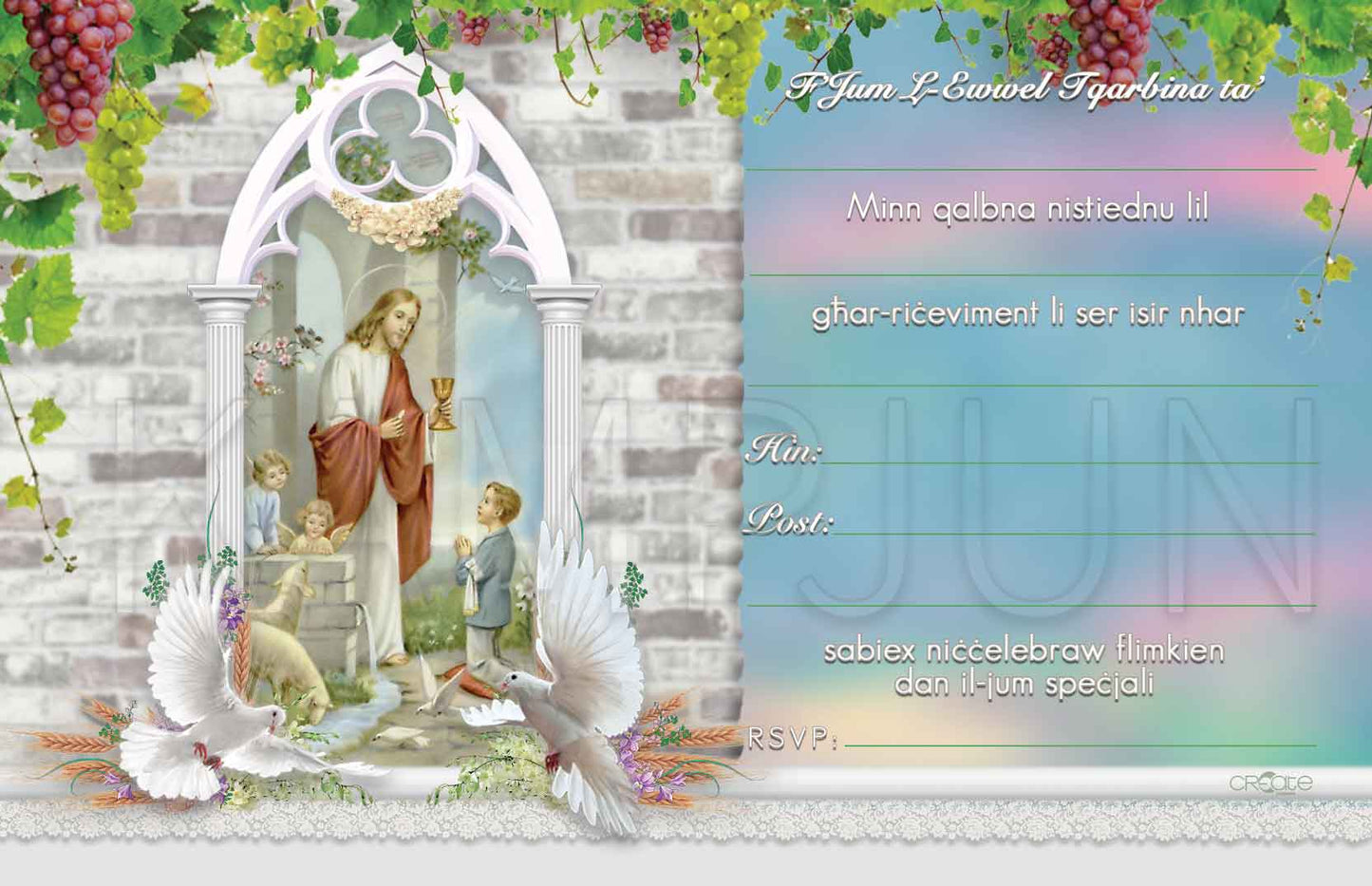 Holy Communion Invites - Design 2