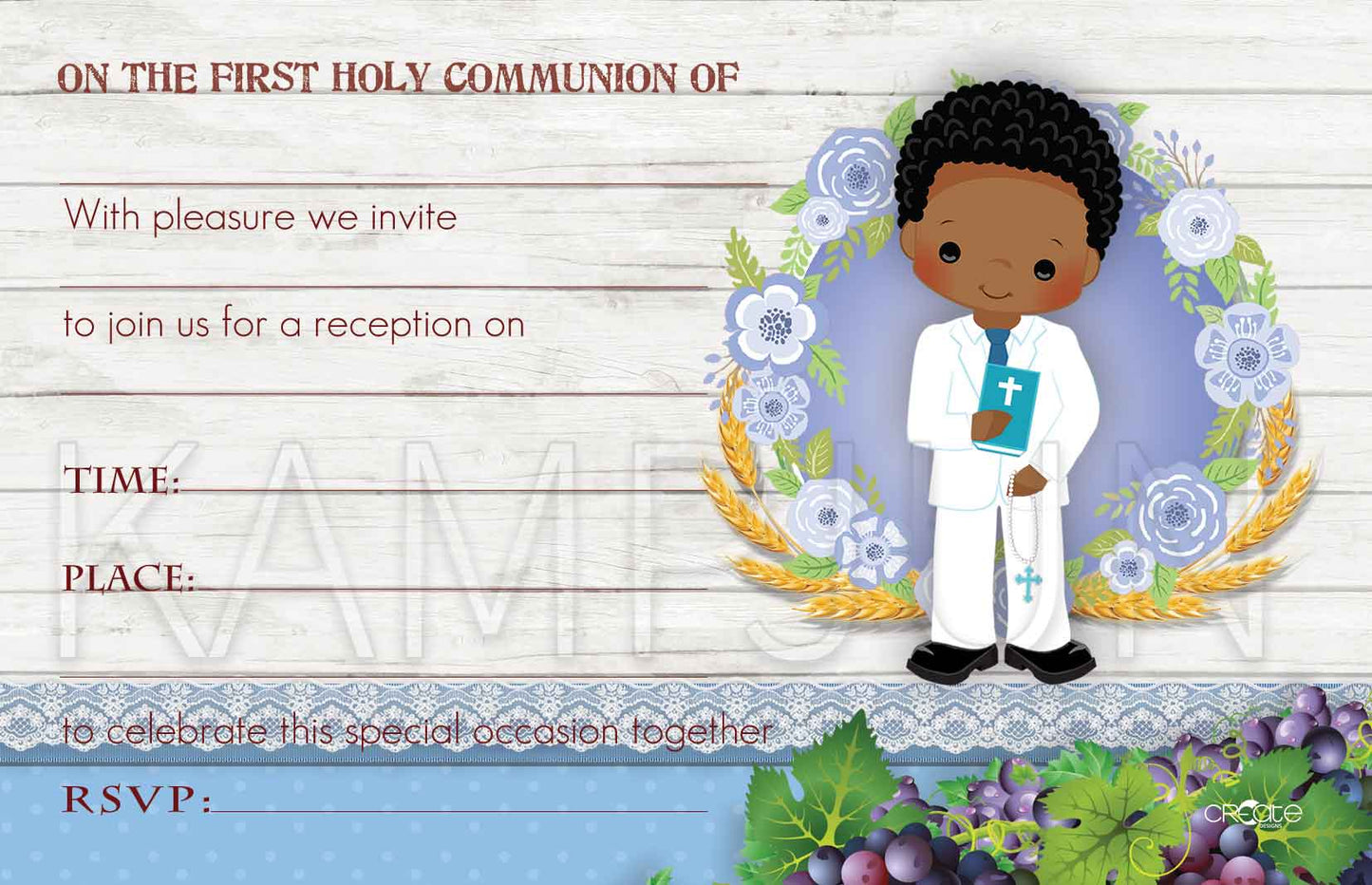 Holy Communion Invites - Design 4