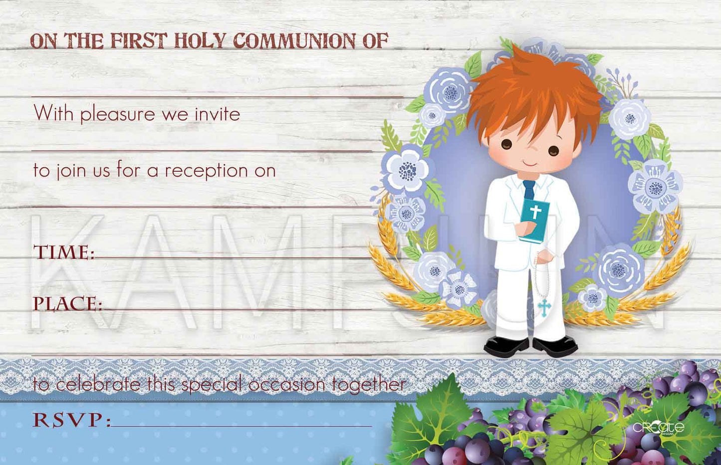 Holy Communion Invites - Design 4