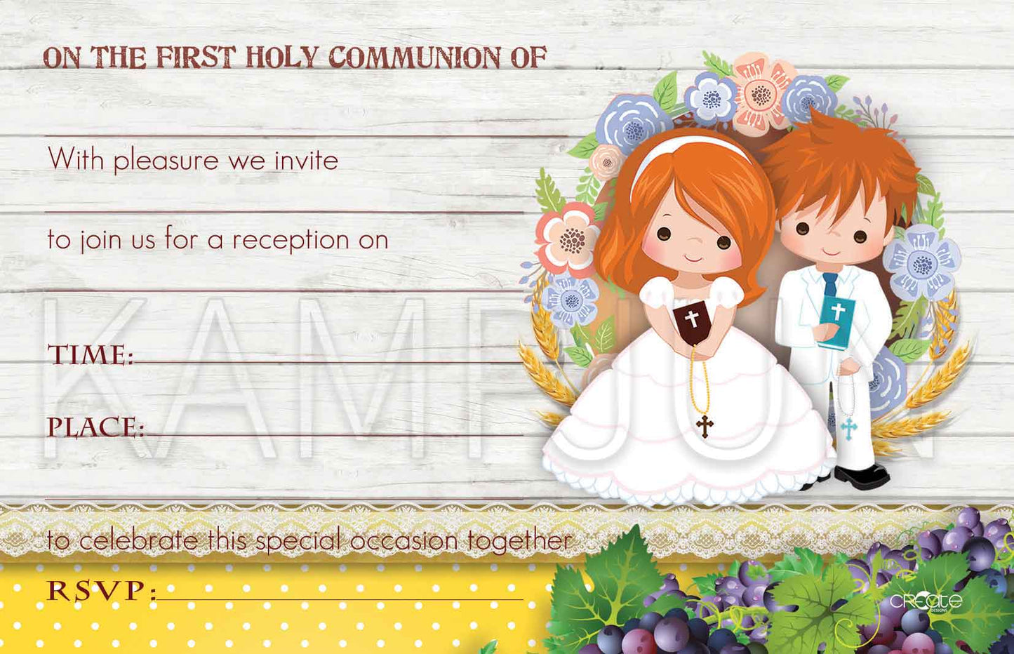 Holy Communion Invites - Design 4