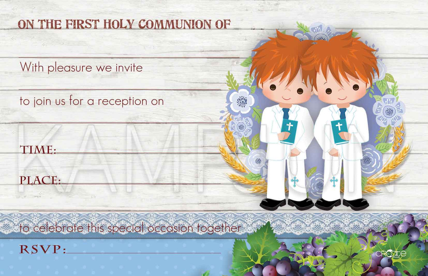 Holy Communion Invites - Design 4