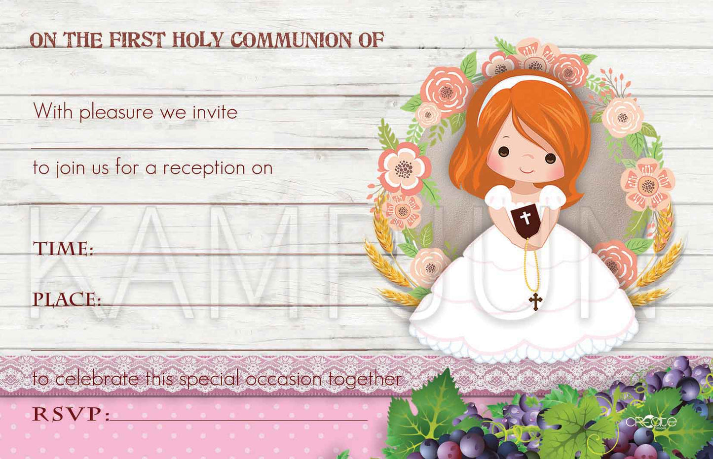 Holy Communion Invites - Design 4