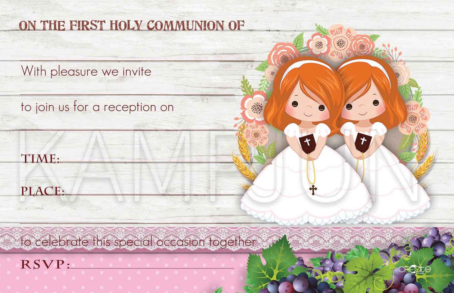 Holy Communion Invites - Design 4