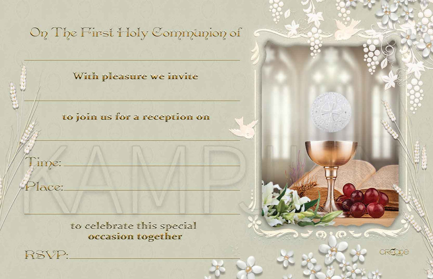 Holy Communion Invites - Design 7