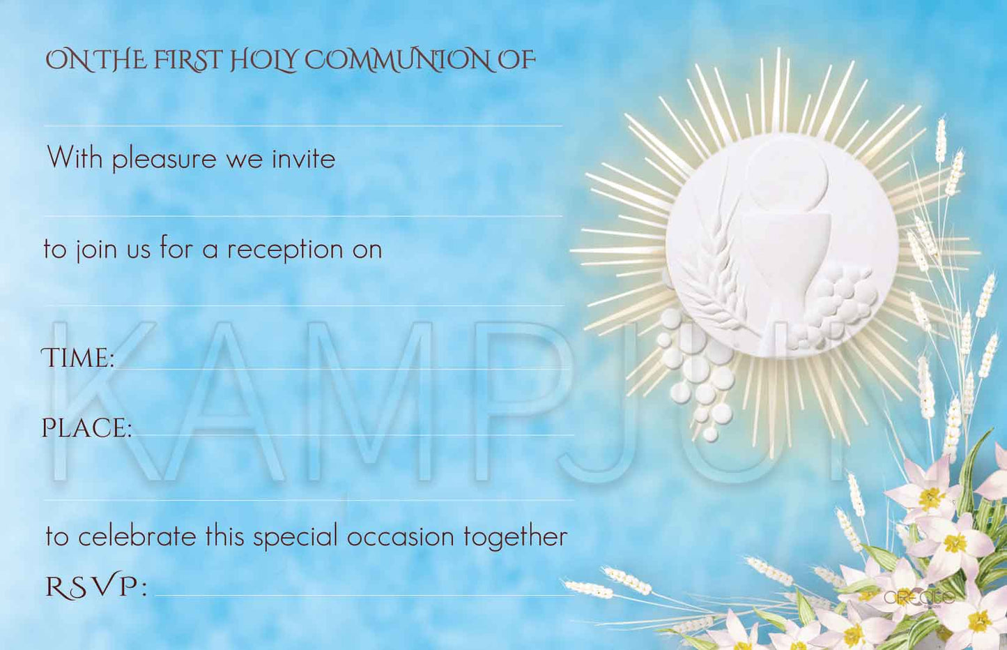 Holy Communion Invites - Design 8